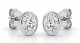 The Solvere Oval Bezel Earrings
