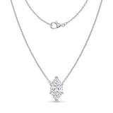 The Solvere Marquise Pendant Necklace - Natural