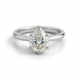 The Solvere Pear Solitaire Ring - Lab-Grown