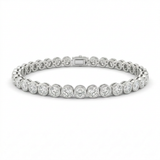 The Solvere Round Tennis Bezel Bracelet - Lab-Grown