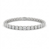 The Solvere Round Tennis Four-Prong Bracelet - Lab-Grown