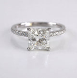 Pavè Princess Engagement Ring - Lab-Grown