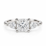 Petal Three Stone Diamond Ring - Princess - Lab-Grown