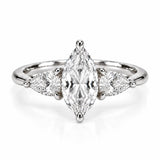 Petal Three Stone Diamond Ring - Marquise - Lab-Grown