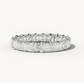 Diamond wedding band - asscher - natural