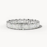 Diamond wedding band - asscher - lab-grown