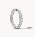 Diamond wedding band - asscher - natural