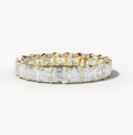 Diamond wedding band - asscher - natural