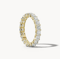 Diamond wedding band - asscher - natural