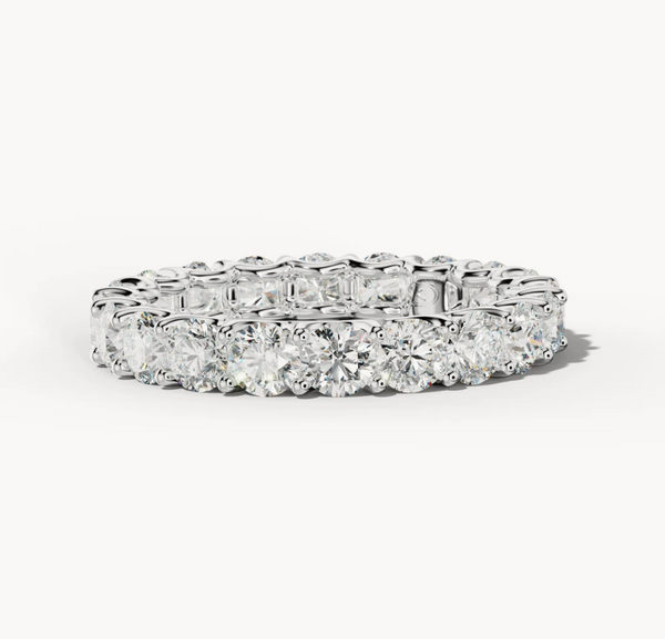 Diamond wedding band - round - lab-grown