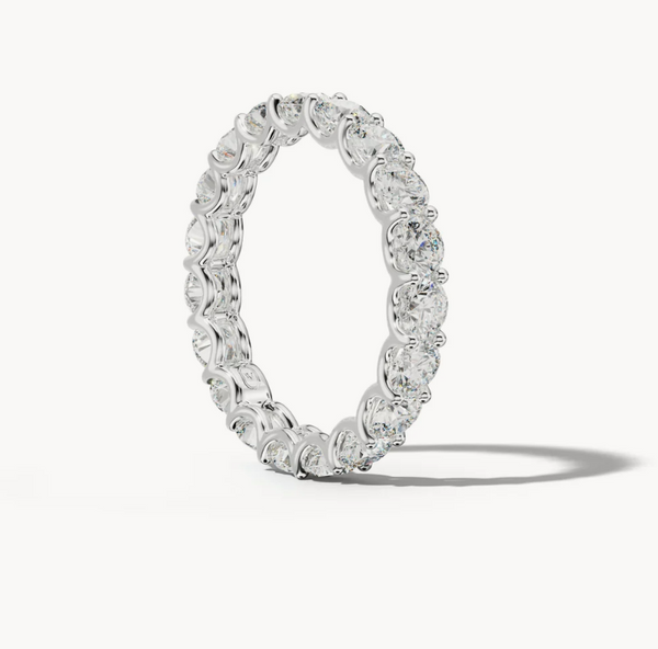 Diamond wedding band - round - lab-grown