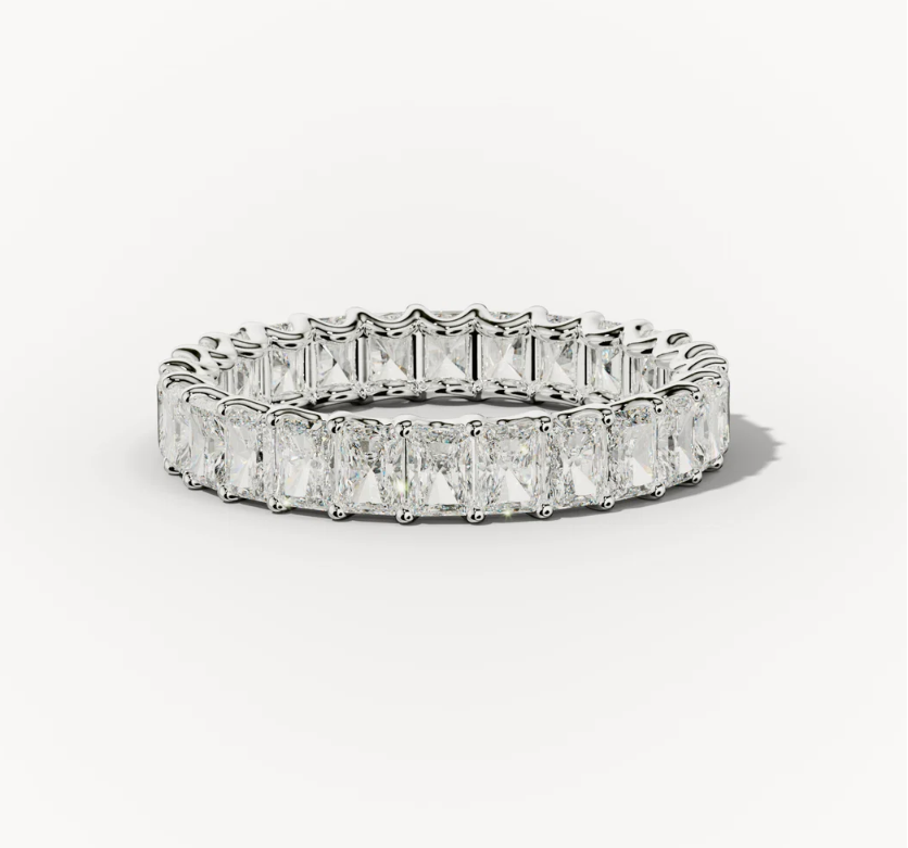 Diamond wedding band - radiant - lab-grown