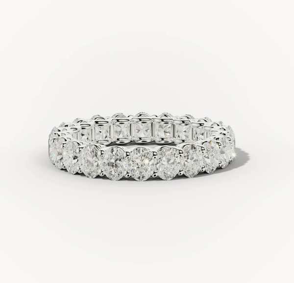 Diamond wedding band - oval - lab-grown