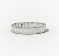 Diamond wedding band - emerald - lab-grown