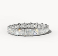Diamond wedding band - East West Radiant - Lab-Grown