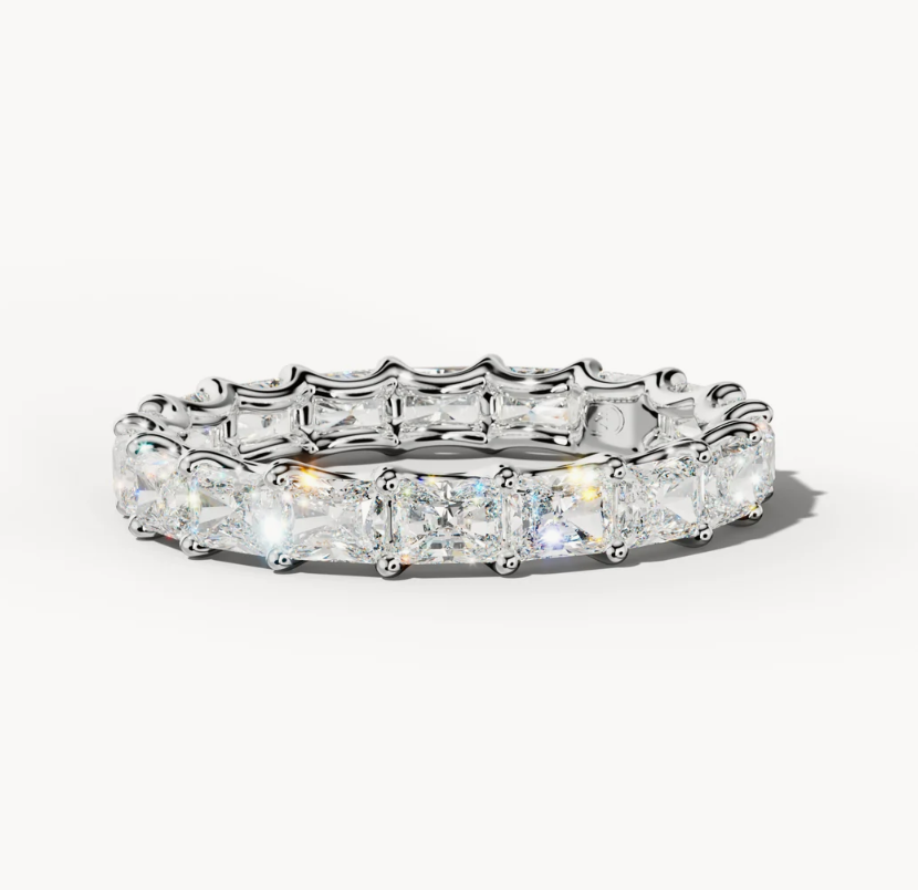 Diamond wedding band - East West Radiant - Lab-Grown