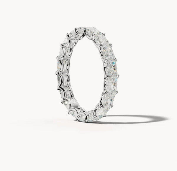 Diamond wedding band - East West Radiant - Lab-Grown
