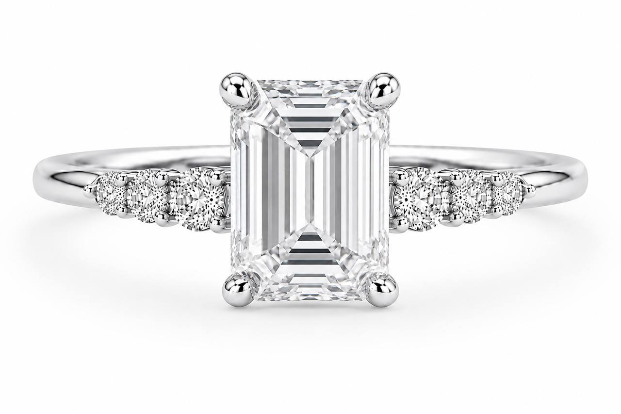 Celine Emerald Engagement Ring