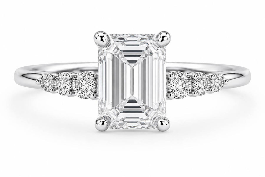 Celine Emerald Engagement Ring