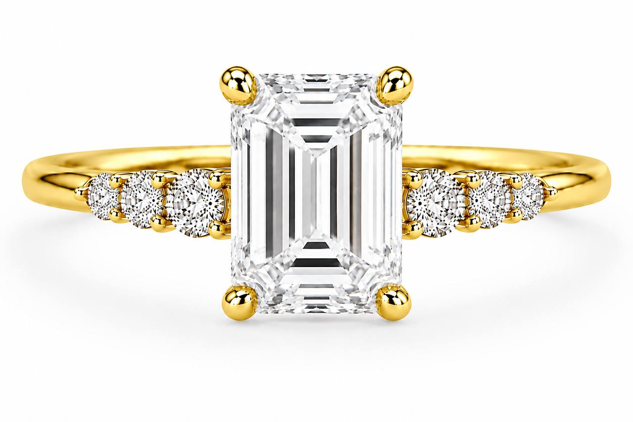 Celine Emerald Engagement Ring