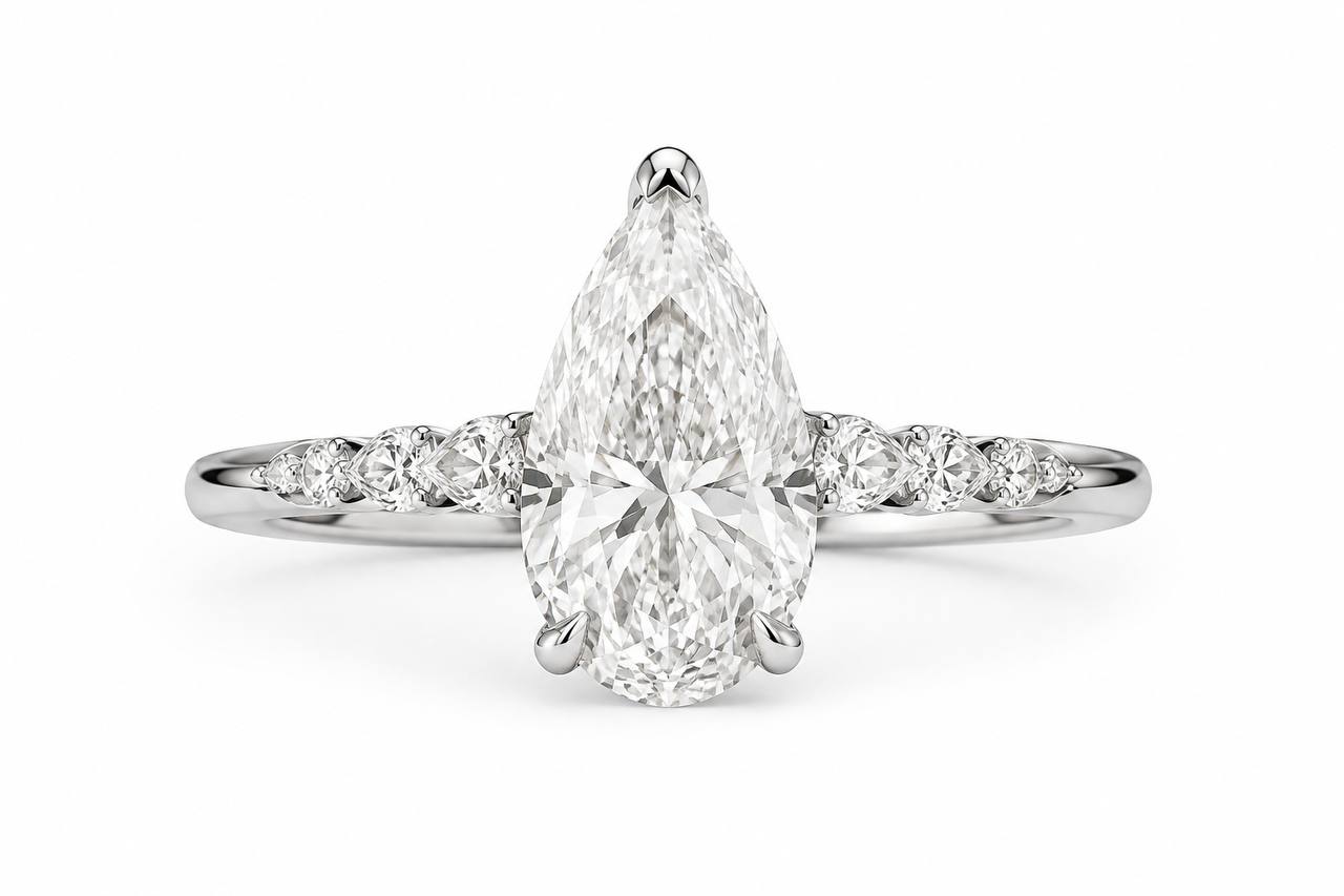 Celine Pear Engagement Ring