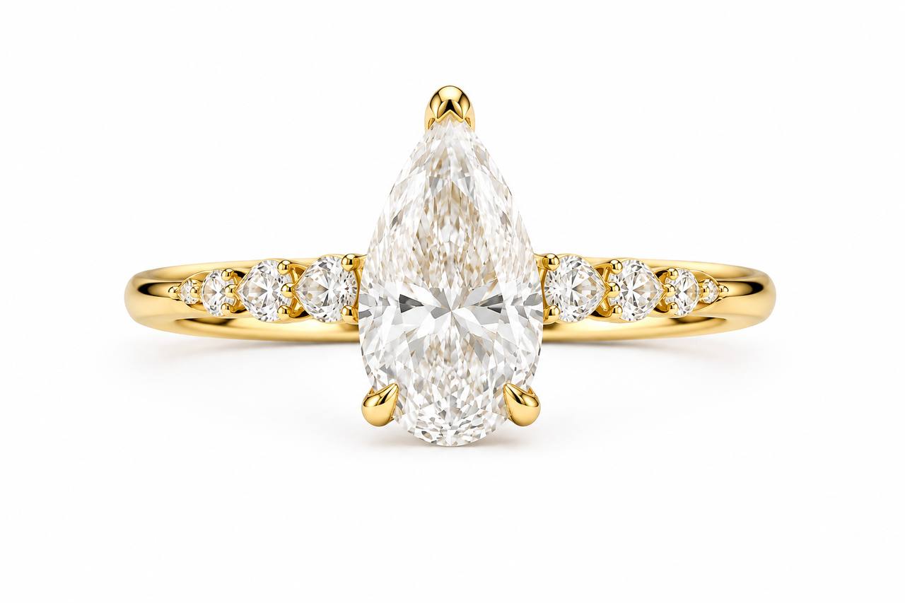 Celine Pear Engagement Ring