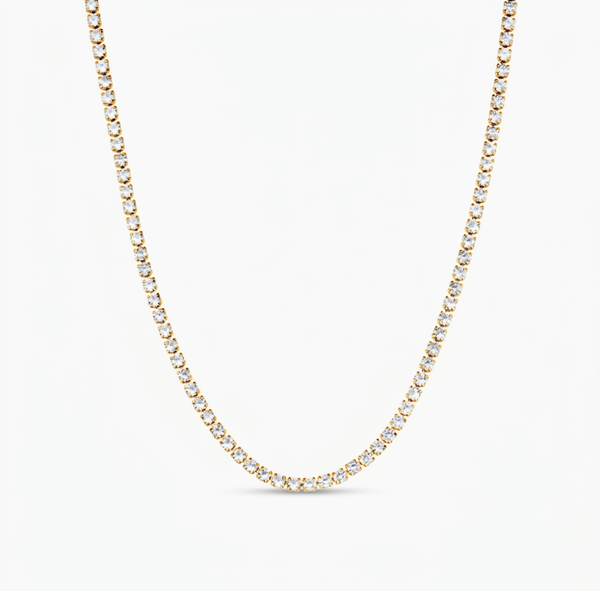 The Solvere Round Tennis Necklace - Lab-Grown