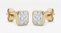 The Solvere Cushion Bezel Earrings