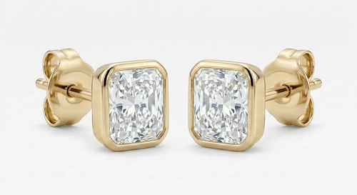 The Solvere Cushion Bezel Earrings
