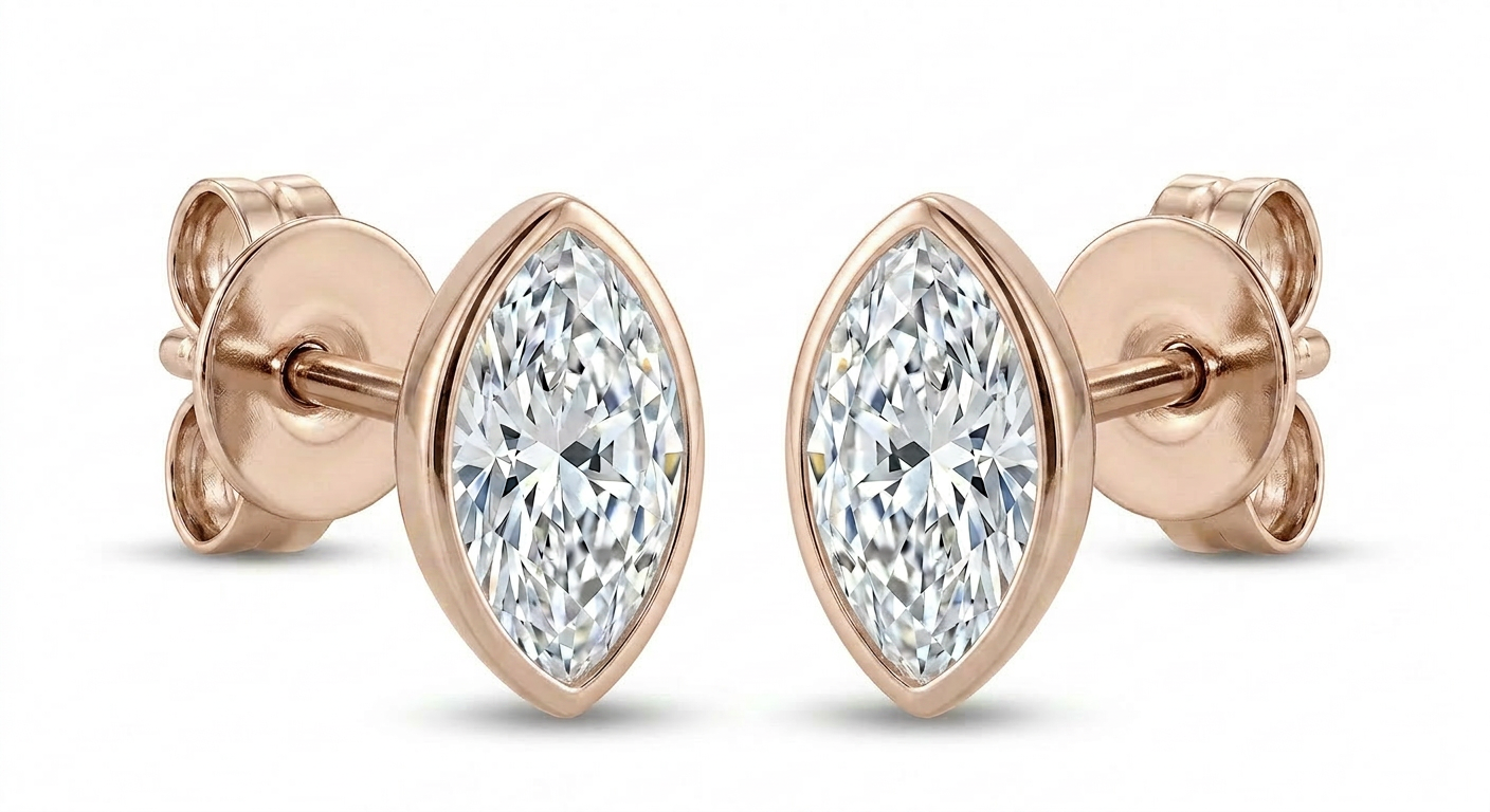 The Solvere Marquise Bezel Earrings