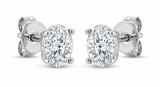 The Solvere Oval Four-Prong Earrings