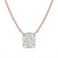 The Solvere Cushion Pendant Necklace - Lab-Grown