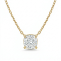 The Solvere Cushion Pendant Necklace - Lab-Grown