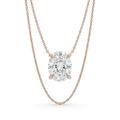 The Solvere Oval Pendant Necklace - Lab-Grown