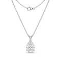 The Solvere Pear Pendant Necklace - Color F - Lab-Grown