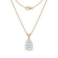 The Solvere Pear Pendant Necklace - Lab-Grown