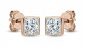 The Solvere Princess Bezel Earrings