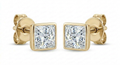 The Solvere Princess Bezel Earrings