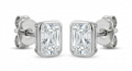 The Solvere Radiant Bezel Earrings - Color F