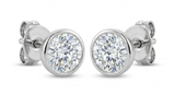 The Solvere Round Bezel Earrings
