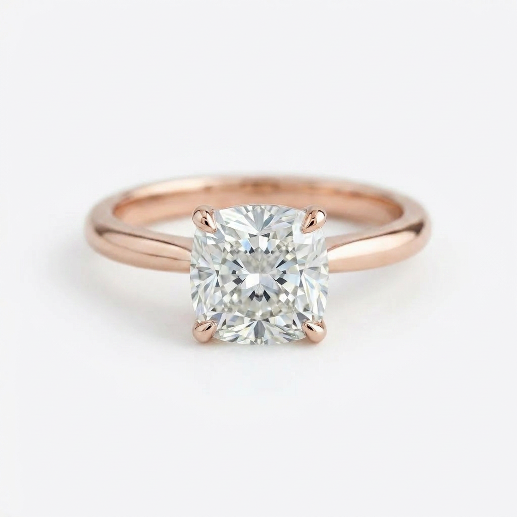 The Solvere Cushion Solitaire Ring - Lab-Grown