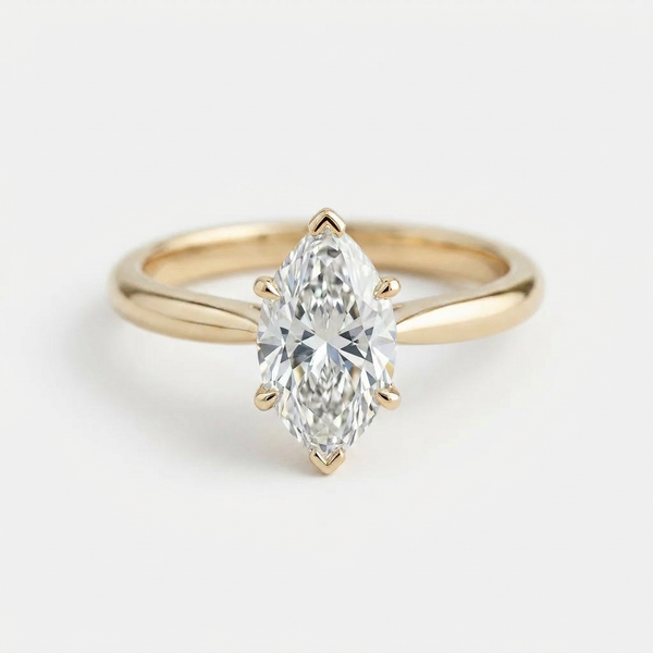 The Solvere Marquise Solitaire Ring - Lab-Grown