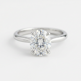 The Solvere Oval Solitaire Ring - Natural