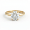 The Solvere Oval Solitaire Ring - Natural
