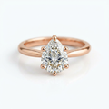 The Solvere Pear Solitaire Ring - Lab-Grown