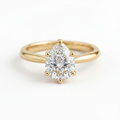 The Solvere Pear Solitaire Ring - Lab-Grown