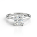 The Solvere Princess Solitaire Ring - Color F - Lab-Grown