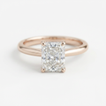 The Solvere Radiant Solitaire Ring - Lab-Grown