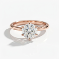 The Solvere Round Solitaire Ring - Natural