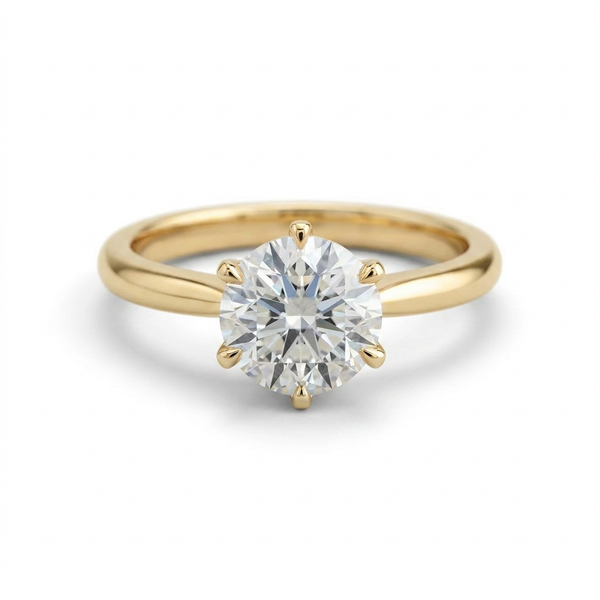 The Solvere Round Solitaire Ring - Lab-Grown
